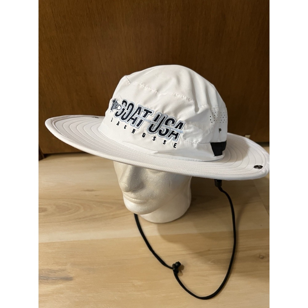 NWT GOAT USA Lacrosse OG White Sun Bucket Hat OSFA